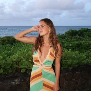 Spell Multicolor Chevron Maxi Dress